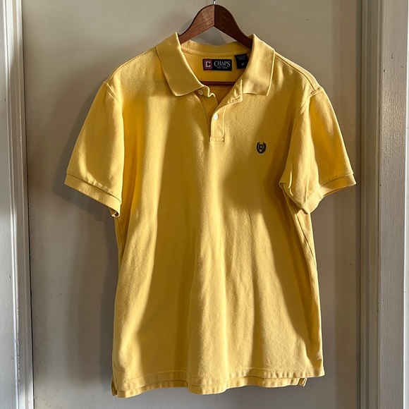 Chaps Other - Chaps Ralph Lauren Yellow Cotton Vintage Golf Polo Shirt |M